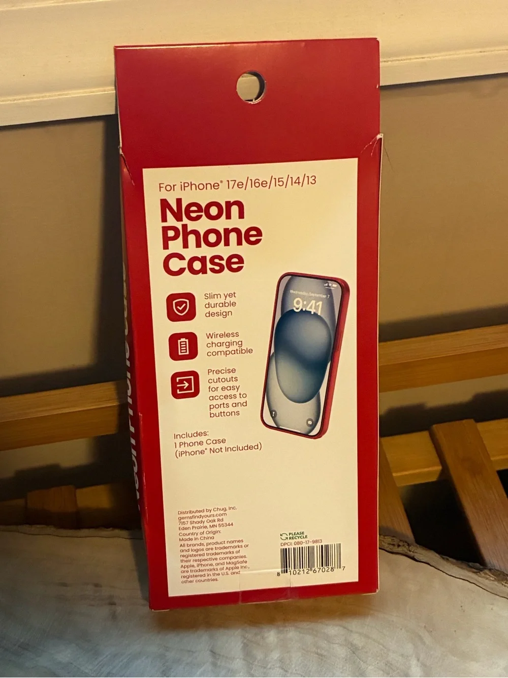 Red Neon TPU Phone Case for iPhone 13 14 15 16e 17e Slim Shockproof New